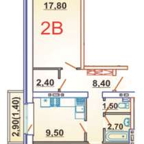 2-ком. кв 63,4 кв. м. 4/6 кирпич, в собственности, дом сдан, в Краснодаре