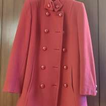 Пальто женское шерстяное, розовое (SM, рост до 165), в г.Рига