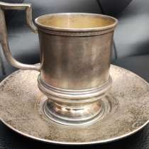 Серебряная кофейная пара, серебро 84 проба, царизм, в Ставрополе