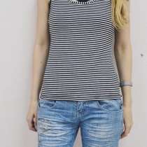 Топик морячка, ажурная вставка на спине, в Москве