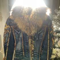 Джинсовая куртка с мехом, в Самаре