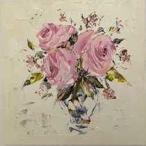 Картина маслом Цветы Мастихином, в Москве