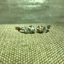 Золотые серьги с бриллиантами СССР, в Владикавказе