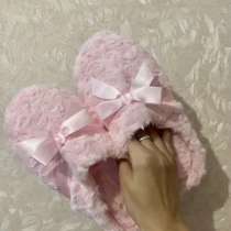 Тапочки женские розовые пушистые 36, в Железнодорожном