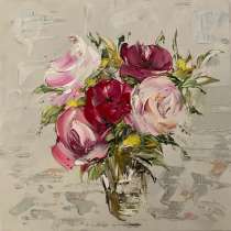 Картина маслом Цветы мастихином, в Москве