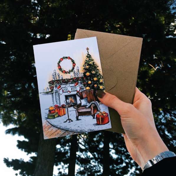 Новогодние открытки с авторскими иллюстрациями в Томске фото 3