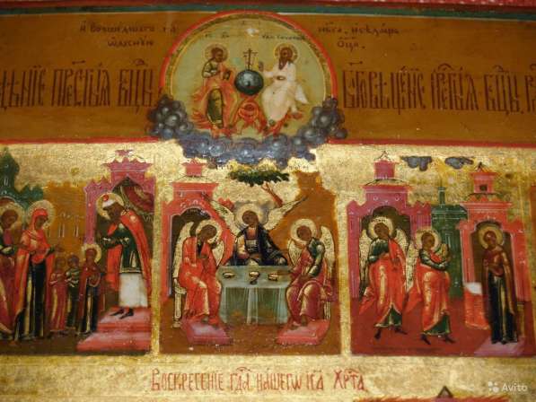 Икона Палехского письма Двунадесятые Праздники в Санкт-Петербурге