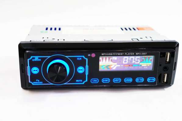 Автомагнитола Pioneer 3887 ISO - 2хUSB, Bluetooth, FM