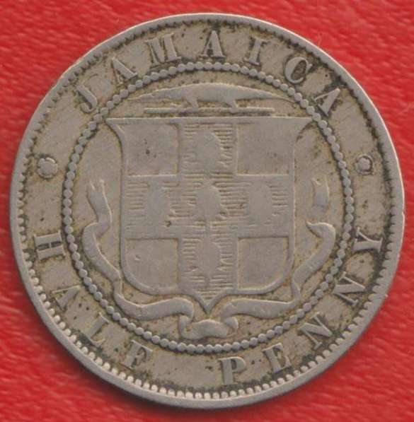 Ямайка Британская 1/2 пенни 1869 г. полпенни