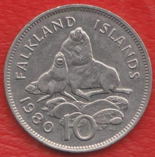 Фолкленды Фолклендские острова 10 пенни 1980 г