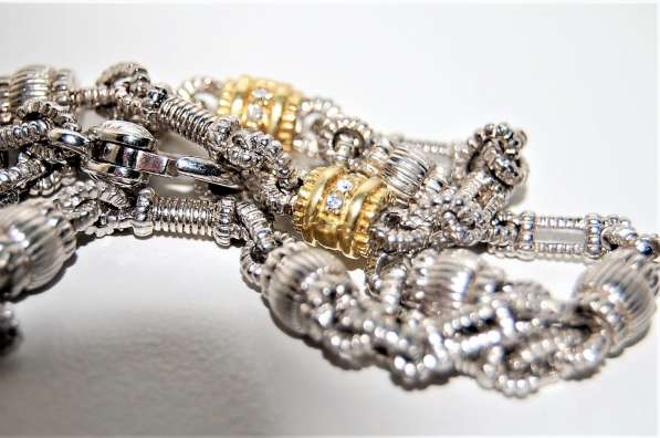 Ожерелье Judith Ripka с бриллиантами. Серебро и золото 18k в Москве