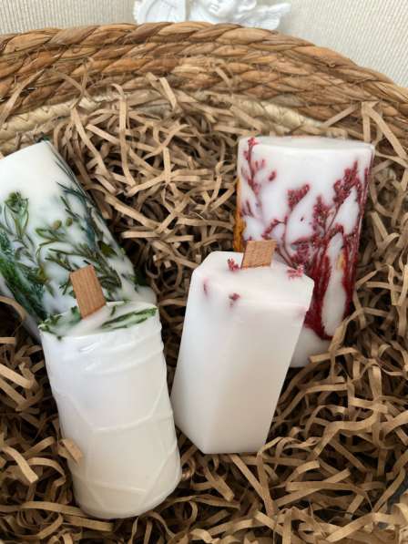 Ботаническая свеча ручной работы в Челябинске