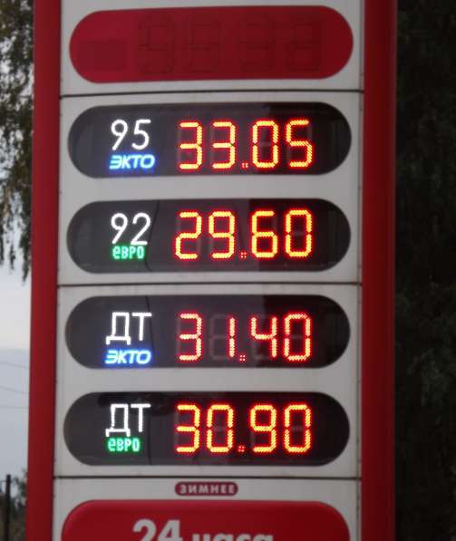 Электронные светодиодные ценовые табло для азс в Нижнем Новгороде фото 3