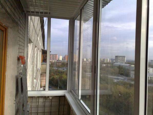 Раздвижные алюминиевые окна на балкон. Без предоплаты