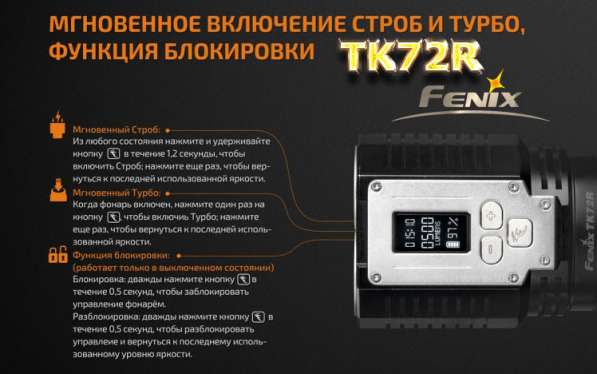 Fenix Поисково-спасательный, аккумуляторный фонарь — Fenix TK72R в Москве