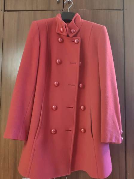 Пальто женское шерстяное, розовое (SM, рост до 165)