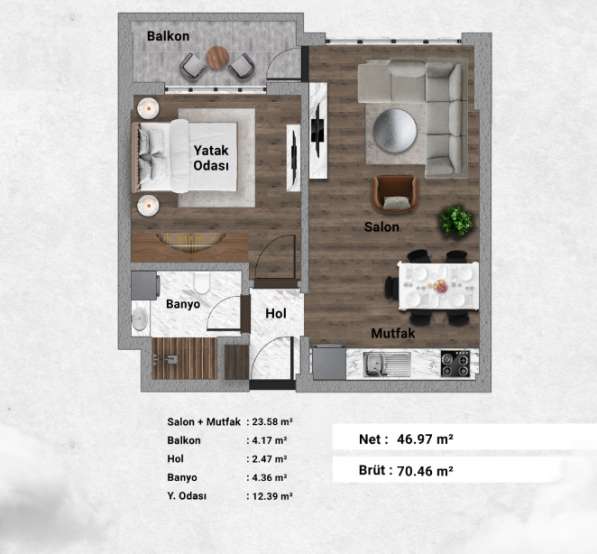 2-к. квартира 70м² Турция, Стамбул, Багджилар в фото 9