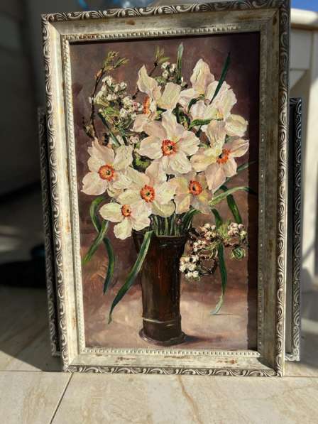 Нарциссы картина маслом в Ростове-на-Дону фото 3