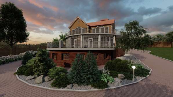 3D визуализация экстерьера, дома, благоустройства в Перми фото 4
