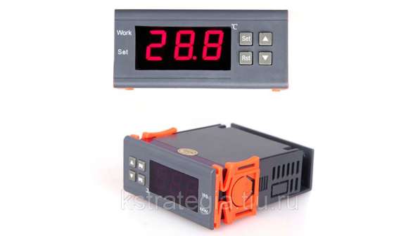 Цифровой регулятор температуры MH1210W 90-250, 10A, 220В с датчиком выносным 50~10C в Чебоксарах