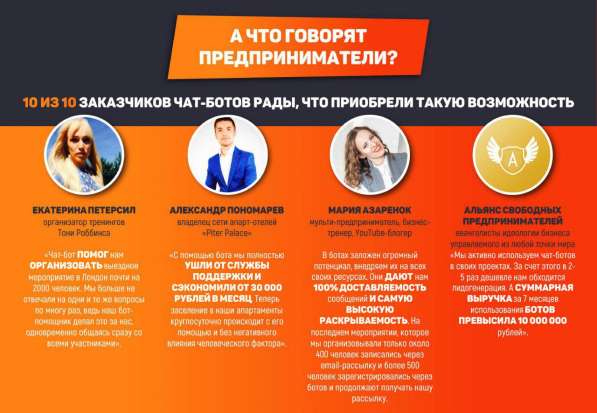 Чат-боты с гарантией, автоворонки в Москве