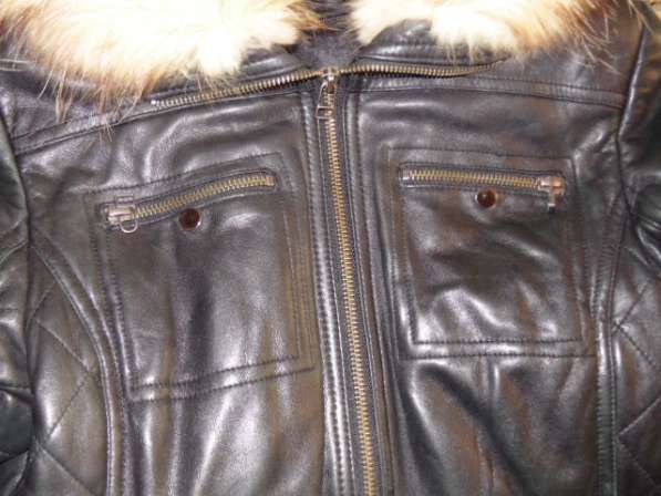 Куртка кожанная женская тёплая р-р:42-44 в Нижнем Новгороде фото 4
