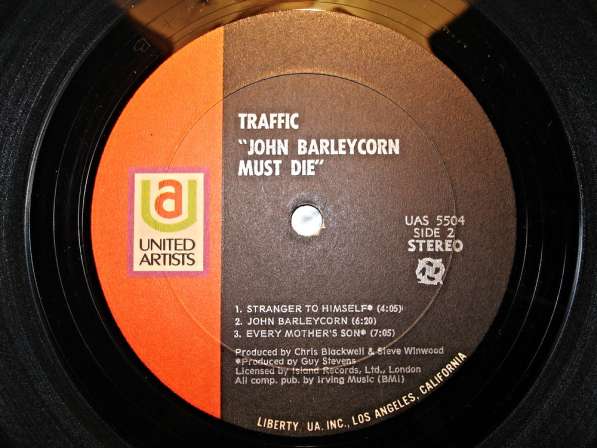 Пластинка виниловая Traffic ‎- John Barleycorn Must Die в Санкт-Петербурге фото 3