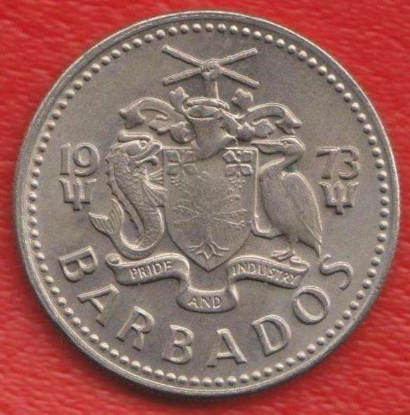 Барбадос 25 центов 1973 г. в Орле