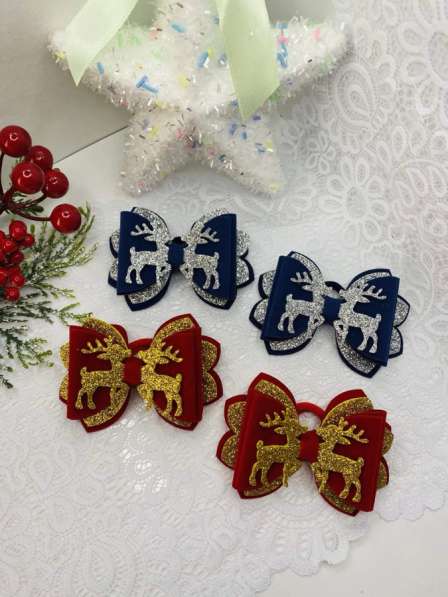 Новогодние Бантики и заколочки ручной работы в Анжеро-Судженске фото 7