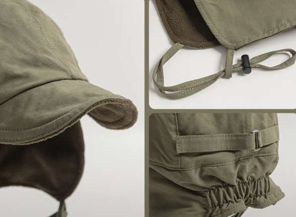 Зимняя бархатная шапка-пилот