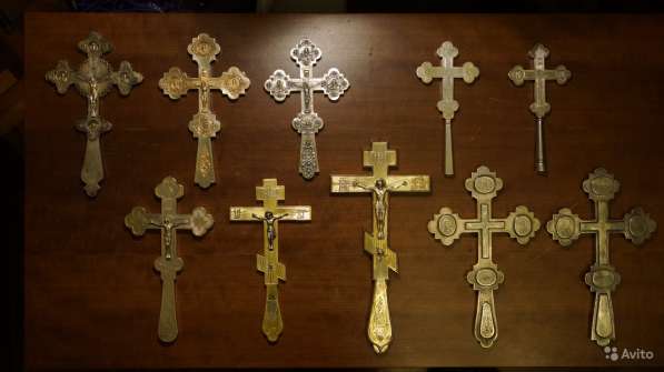 Коллекция из 10-ти старинных напрестольных крестов в Санкт-Петербурге
