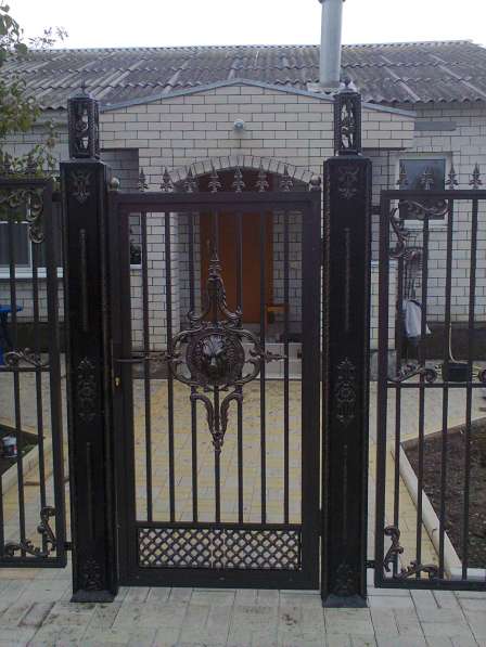 Ворота алюминиевые кованые в Белореченске фото 4