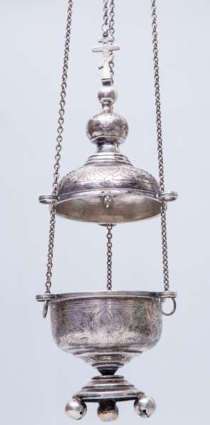 Старинное серебряное кадило большого размера. Москва, XIX в в Санкт-Петербурге фото 9