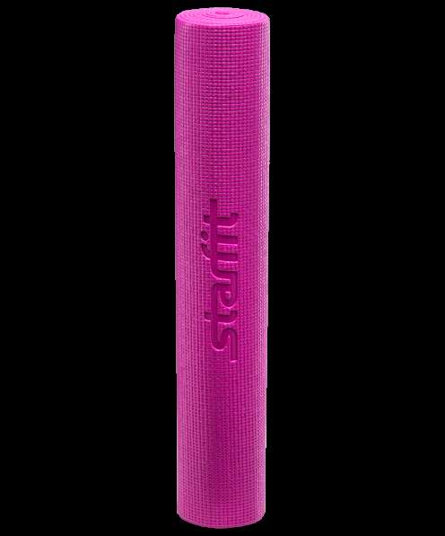 Коврик для йоги FM-101 PVC 173x61x0,5 см, розовый