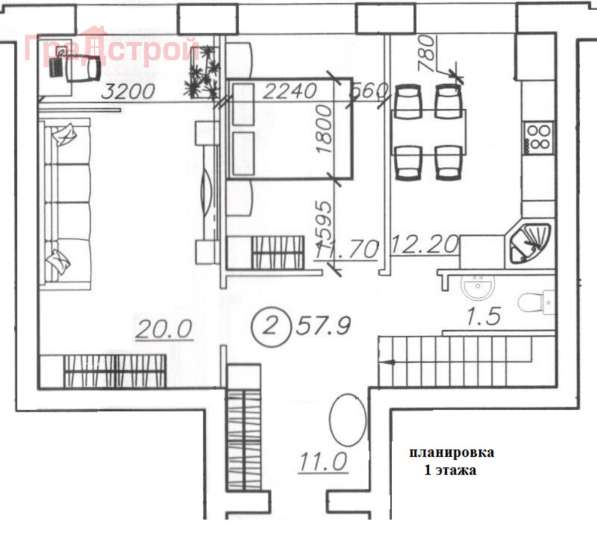 Продам трехкомнатную квартиру в Вологда.Жилая площадь 115,80 кв.м.Этаж 1.Дом кирпичный. в Вологде фото 3