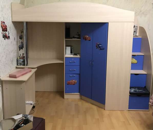 Кровать чердак со столом и шкафом в Подольске фото 4