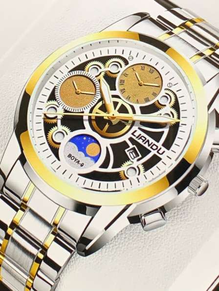Великолепные мужские качественные часы, белое с золотом в Екатеринбурге фото 3