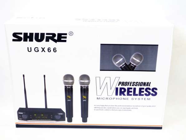 Радиосистема Shure UGX66 база 2 радиомикрофона в фото 3