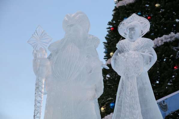 Ледовый городок, ледовая скульптура, природный лед в Сургуте фото 6