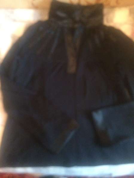 Чёрная трикотаж со стрейчем блузка брендовая р.50 Латвия