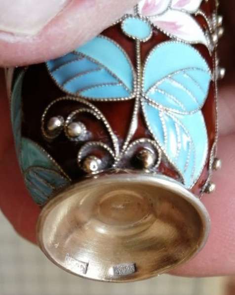 Серебряная стопка, многоцветные эмали, скань, серебро 925 пр в Ставрополе фото 5