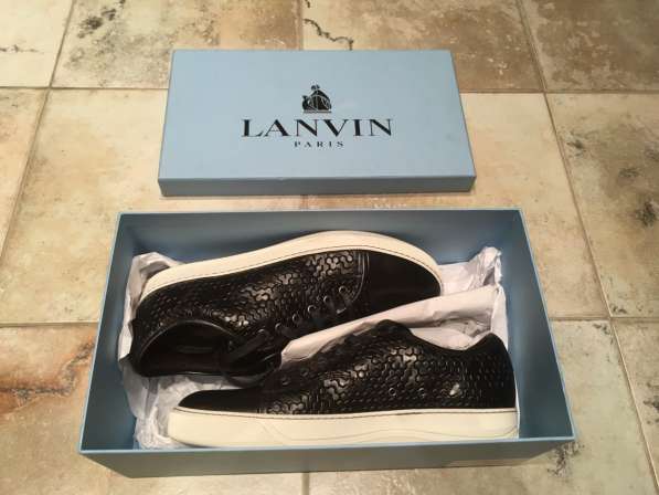 Lanvin Black Leather Labyrinth Sneaker