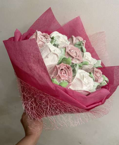 Съедобный букет из зефирных роз в Москве фото 10