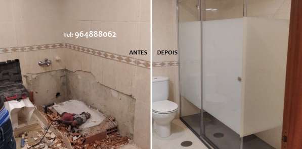 Substituição Banheira por Duche в фото 16