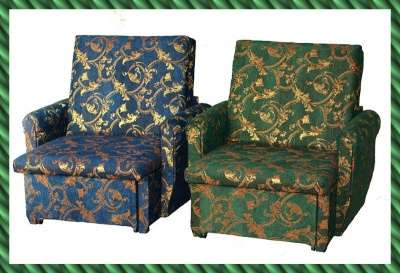 Кресло-кровать 90 см Гобелен зеленый в узоре в Санкт-Петербурге