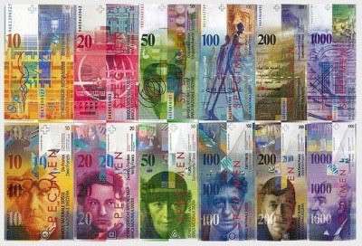 Швейцарские франки 8 серии