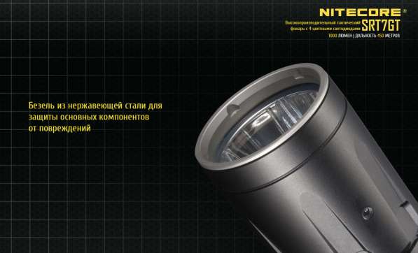 NiteCore Сверхяркий тактический фонарь Nitecore SRT7GT в Москве фото 3