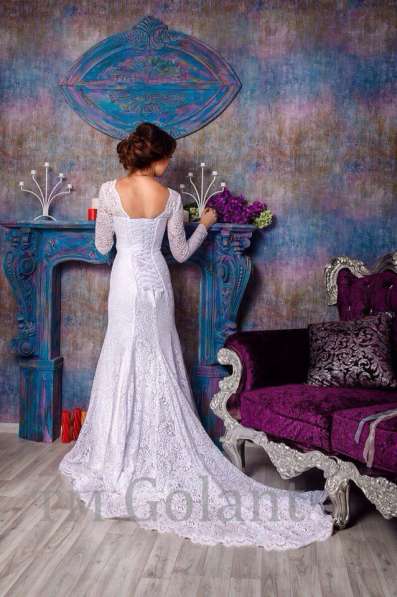 Кружевное свадебное платье русалка в Москве фото 5