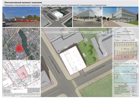 Земельный участок коммерческого назначения 854 м² в Казани