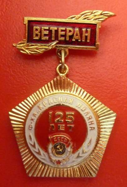 СССР Ветеран фабрики Красная Поляна 125 лет Лобня Московская в Орле